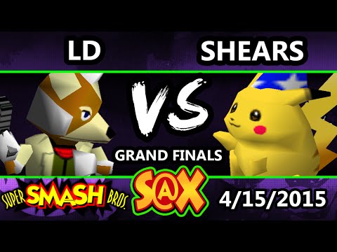 S@X - LD (Fox) Vs. Shears (Pikachu) SSB64 Grand Finals - Smash 64 - Super Smash Bros.