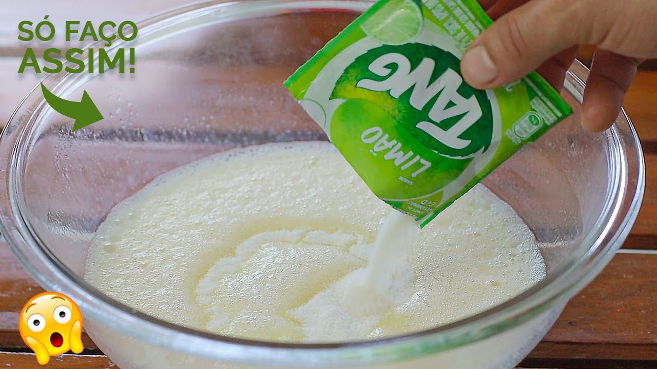 ADICIONE SUCO EM PÓ NO BOLO DE VEJA O RESULTADO!