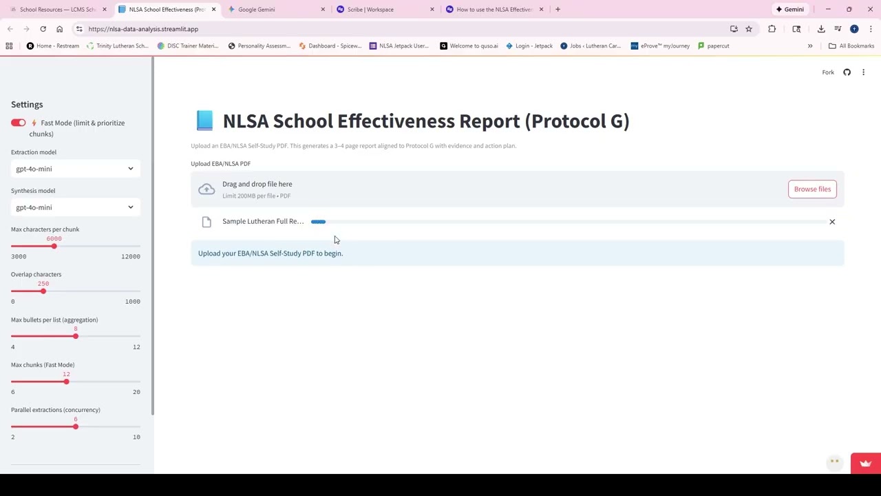 NLSA Protocol G Analysis Tool