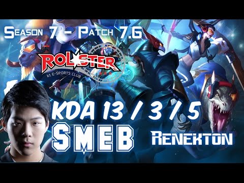 KT Smeb RENEKTON vs NAUTILUS Top - Patch 7.6 KR Ranked