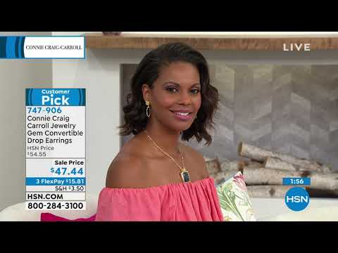 Connie Craig Carroll Jewelry Brooke Gemstone Convertible...