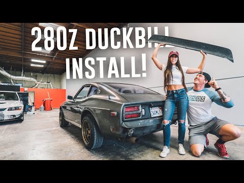 Datsun 280z DUCKBILL WING INSTALL!