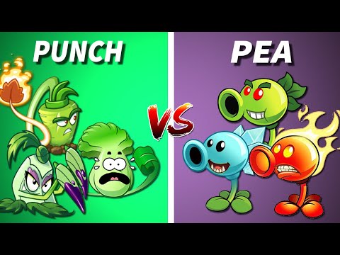 Team PUNCH vs PEA - Which Team Plant's Best? - PvZ 2 Plant vs Plant