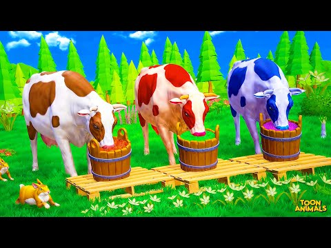 Color Cows Transformation - Funny Magical Cow Moments 🌈🐄