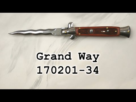 Нож выкидной Grand Way 170201-34, распаковка и обзор.