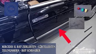 Sześć listew bocznych R107 — dlaczego nie warto wymieniać ich pojedynczo
