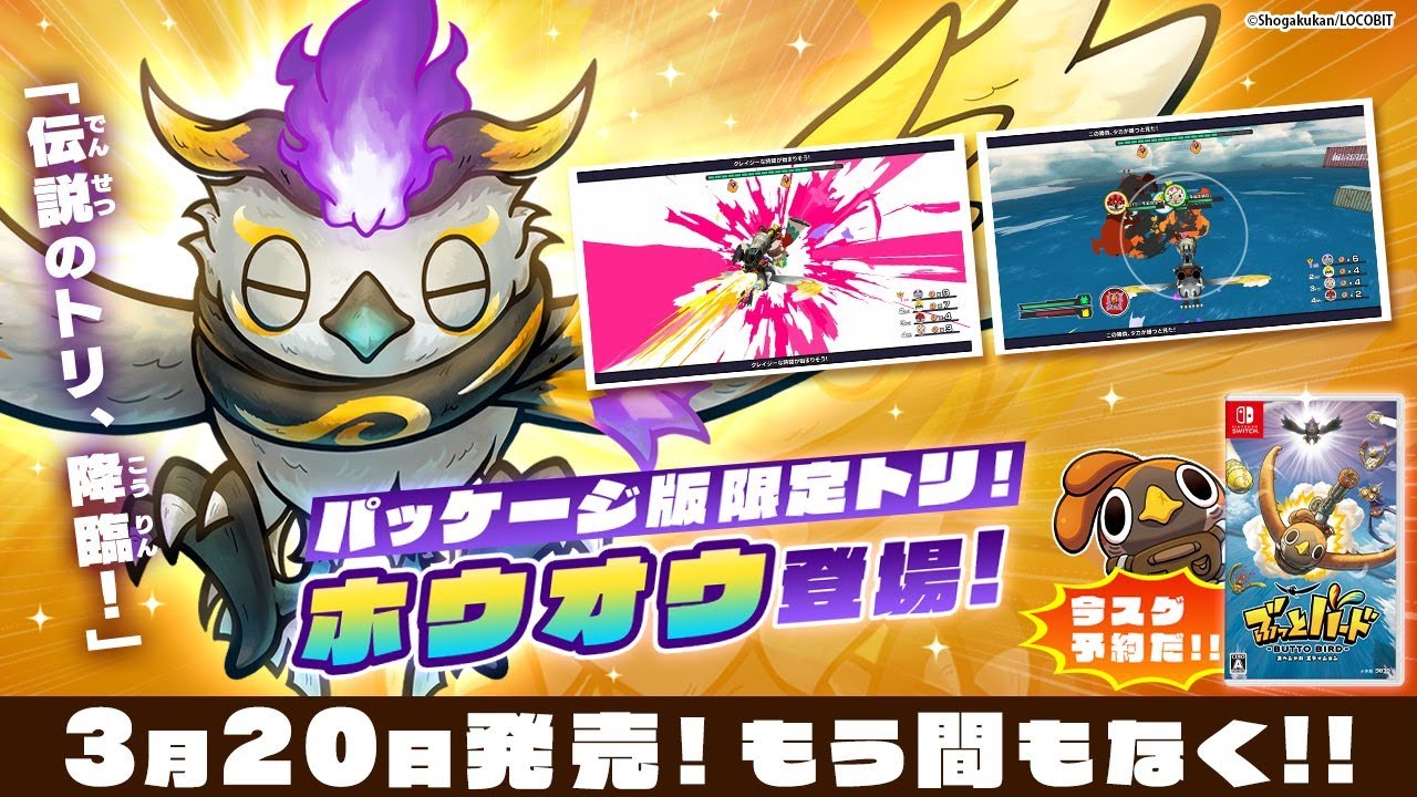 パッケージ限定のホウオウを先行体験！【ぶっとバード】