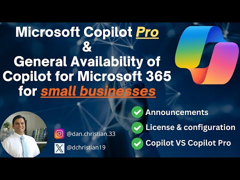 Copilot Pro & General Availability of Copilot for Microsoft 365 for small businesses