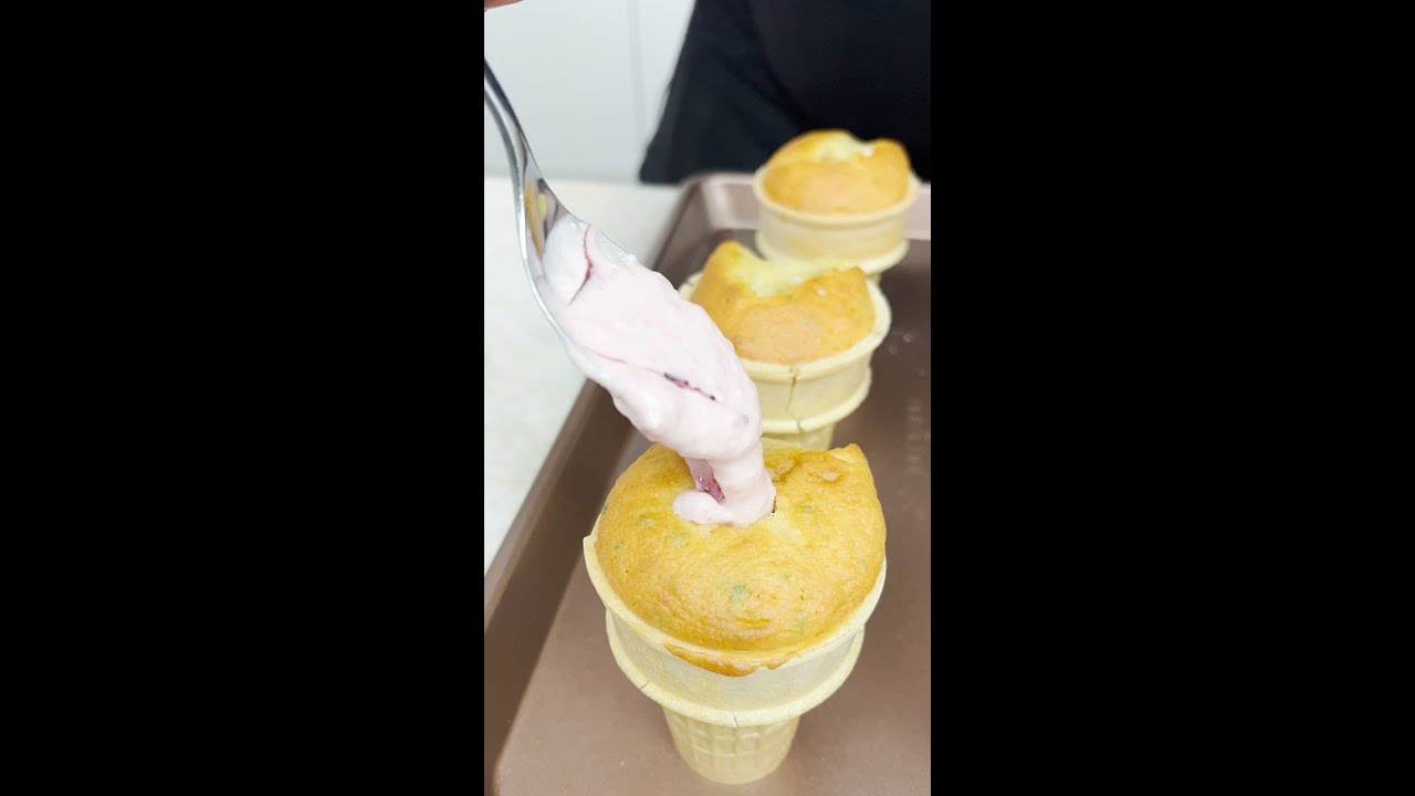 Poke Cake Ice Cream Cone