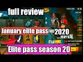 Free Fire Elite Pass Season 20 Full Review January Elite Pass 2020