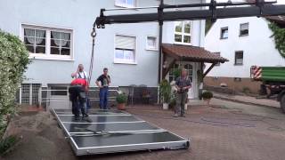 preview picture of video 'Transport und Montage eines Warmwasser Solarmodul in Bruchweiler-Bärenbach 5-2014'