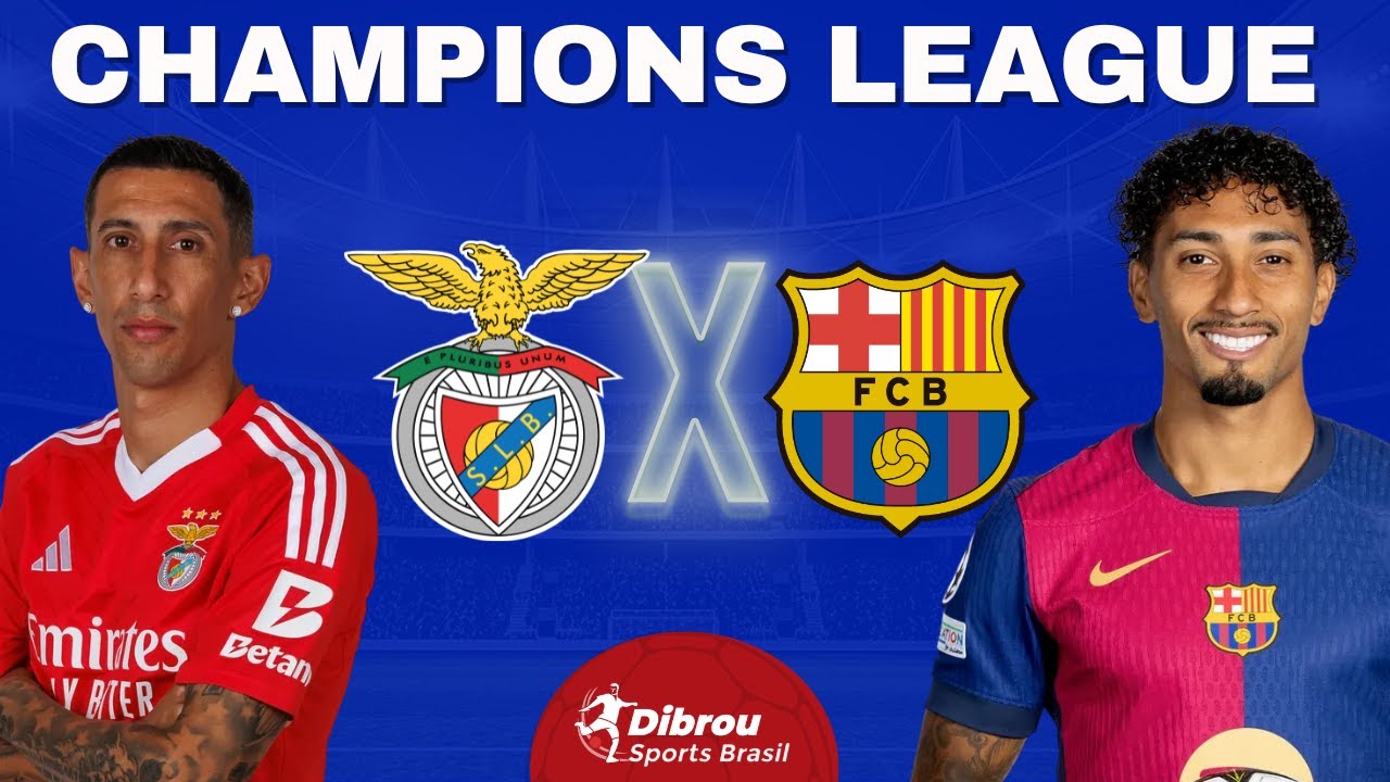 BENFICA X BARCELONA AO VIVO CHAMPIONS LEAGUE DIRETO DO ESTÁDIO | RODADA 7 - NARRAÇÃO