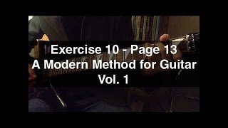 Exercise 10 | Page 13 | A Modern Method for Guitar Vol. 1