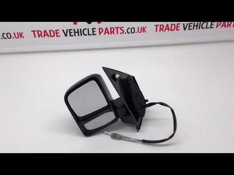 Fits Ford Transit Connect 2003-2006 Door Wing Mirror Manual Black Twin Glass Passenger Side video