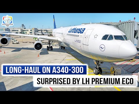 TRIP REPORT | First Time on Lufthansa A340 Premium Eco | New York to Frankfurt | Lufthansa A340-300