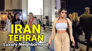 Luxury Neighborhood of IRAN 🇮🇷 TEHRAN 2023 Night Walk Vlog ایران