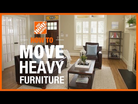 Part of a video titled How to Move Heavy Furniture | The Home Depot - YouTube