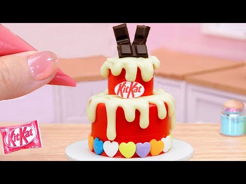 Sweet Miniature Chocolate KITKAT Cake Decorating Tutorial - Easy Mini Yummy Cake Recipe Idea