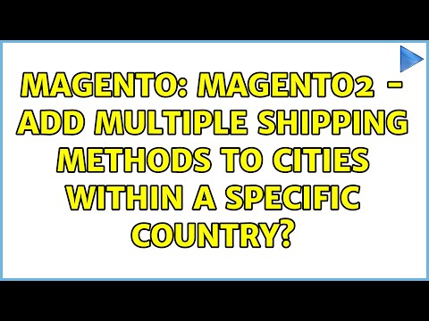 Magento: Magento2 - Add multiple shipping methods to cities within a specific country?