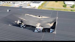 Holes torn in Fed Ex facility roof in Dauphin County