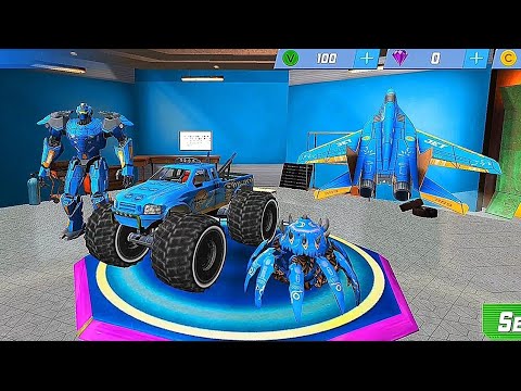 Monster Truck Car Robot Jet Transform War of City - Android Gameplay