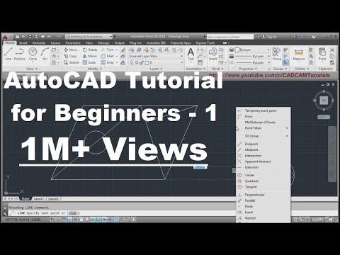 AutoCAD Tutorial for Beginners Lesson 1