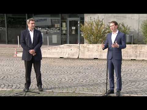 Pressestatements von Ministerpräsident Dr. Söder und Österreichs Bundeskanzler Kurz