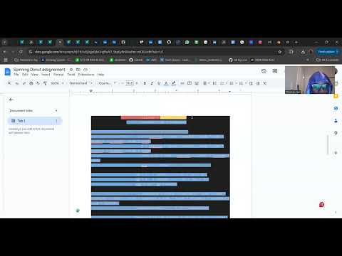 Video showing spinning donut altered to make a sphere.