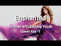 Enchanted (Lower Key -1) Karaoke with Backing Vocals