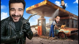 انا واصدقائي فتحنا مشروع عمرنا بنزينة ولكن احنا فضائيين! | محاكي البنزينة #1