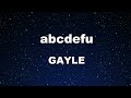 Karaoke♬ abcdefu - GAYLE 【No Guide Melody】 Instrumental