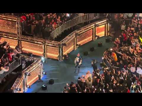 John Cena’s Final Match entrance at SNME! (CROWD VIEW) #johncena #wwe #snme #gunther #wrestling 