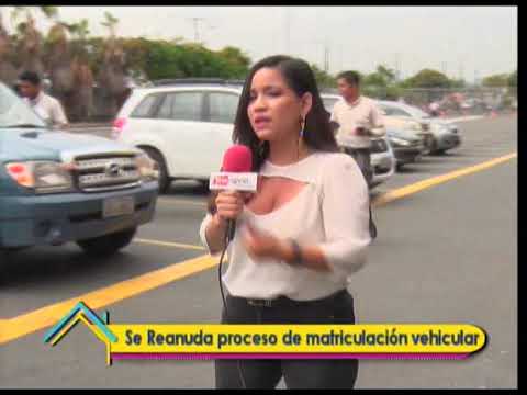 Se reanuda proceso de matriculación vehicular