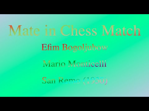 Efim Bogoljubow vs Mario Monticelli - San Remo (1930)