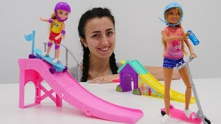 Barbie oyunları Chelsea ve Sevcan kaykaycı Steci