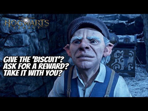 Hogwarts Legacy - Give, keep or ask for a reward? Take the Biscuit Quest (All Choices)