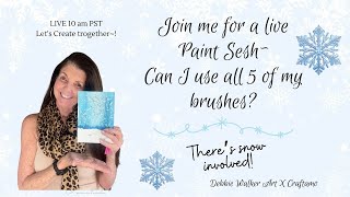 Debbie Walker Art is live! Paint with a beautiful holiday landscape with my Craftamo Brushes 🩷