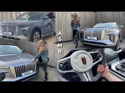 ASMR CAR TAPPING |  HONGQI E-HS9 | Anna F | High Heels