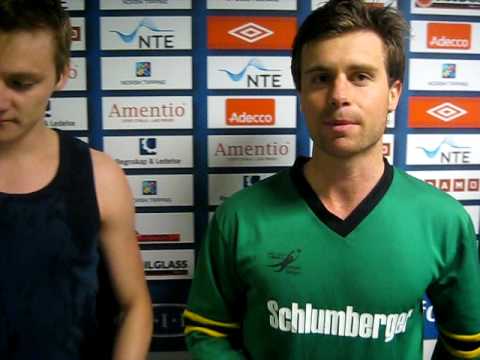 Etter NTNUI - Blink  (2-0), intervjuer etter kampen