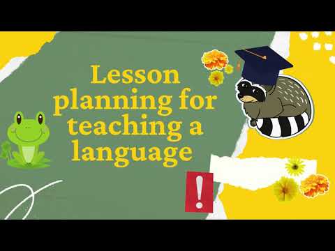 PPP Lesson planning for teaching a language with Froggy and Rocky