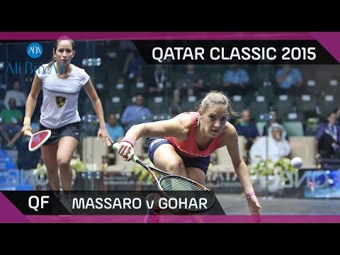 Squash: Qatar Classic 2015 - Women's QF Highlights: Massaro v Gohar