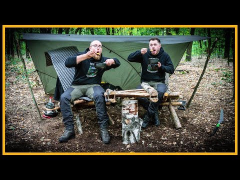 Bushcraft Camp [S05/E04] Tisch gebaut und jut gegessen - Outdoor Bushcraft Deutschland