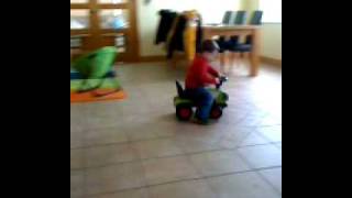 preview picture of video 'Mad toddler diffin his toy tractor'