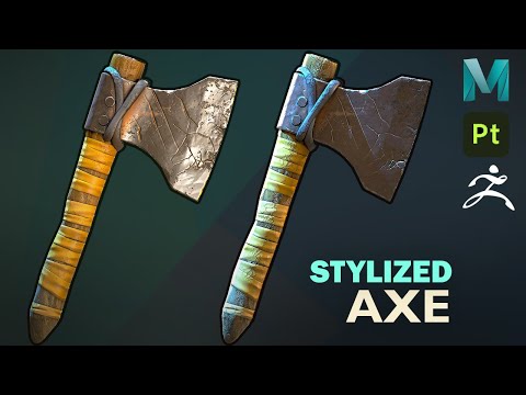 Making a Stylized Axe with Autodesk Maya 2026, Zbrush, Substance Painter
