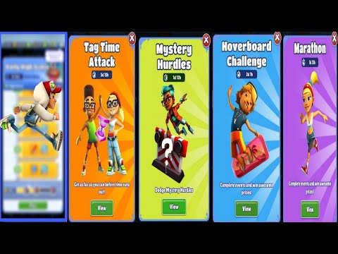 SUBWAY SURFERS TAG TIME ATTACK VS MARATHON CHALLENGE V MYSTERY HURDLES VS HOVERBOARD CHALLENGE V DHS