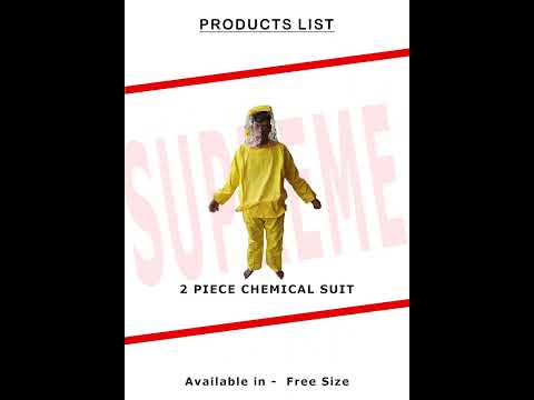 Supreme yellow pvc two piece pressure suit, size: free size