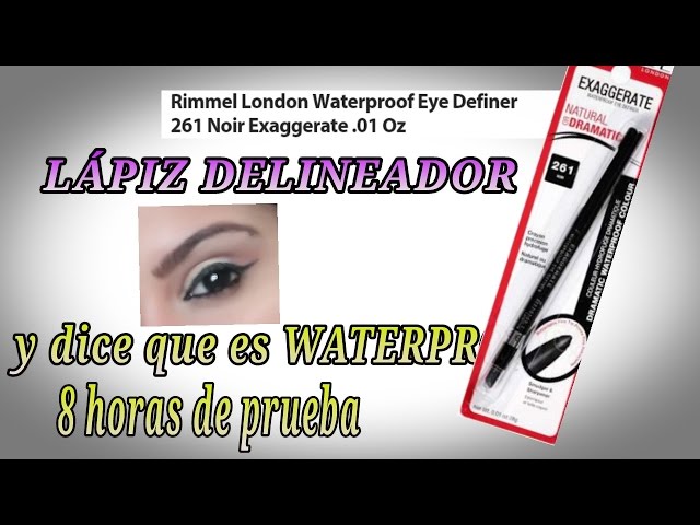 Vídeo relacionado con Rimmel London Exaggerate Automatic Eyeliner Waterproof - Delineador de Ojos Retráctil, Tono 003-Negro (Black), 2.5 ml