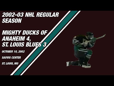 Mighty Ducks of Anaheim 4, St. Louis Blues 3: October 10, 2002