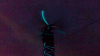 preview picture of video '@ Night Vertical Windturbine max.Power 4,2 Kwe/h'