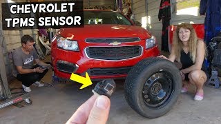 HOW TO REPLACE TPMS SENSOR ON CHEVROLET CRUZE MALIBU SONIC IMPALA TAHOE TRAVERSE EQUINOX SILVERADO